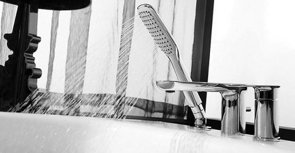 Смеситель для ванны Bravat Gina хром  F565104C-2-ENG - 1