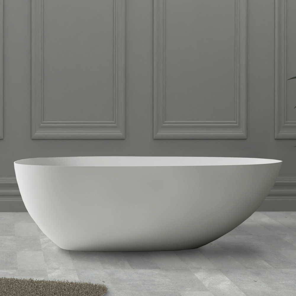 Ванна из искусственного камня ABBER Stein AS9611-1.7 белая матовая - 0