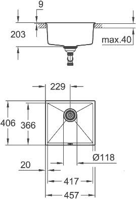 Мойка кухонная Grohe K700U 31653AP0 - 4