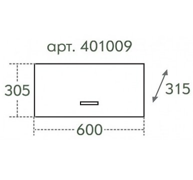 Шкаф СанТа ПШ 60х30 горизонтальный 401009 - 2