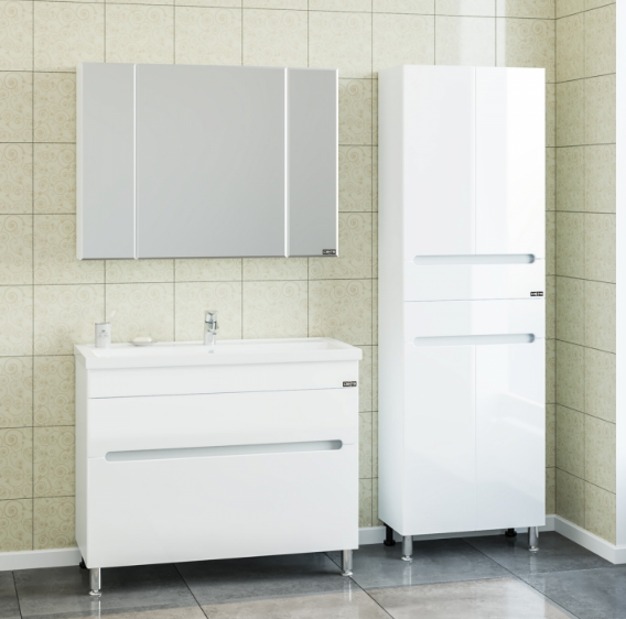 Тумба с раковиной напольная Санта Лондон 100 белый - 2