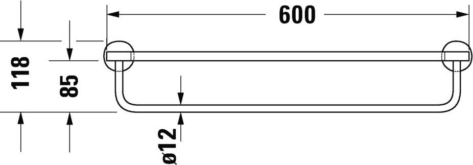 Полка Duravit Starck T 0099441000 для полотенец, хром - 2