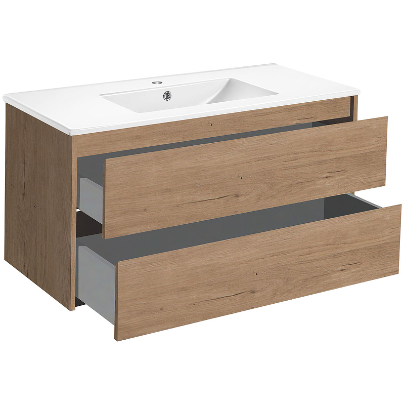 Тумба под раковину Vincea Gio 100 светлое дерево VMC-2G100NO - 1