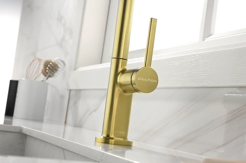 Смеситель для кухни Paulmark Neo светлое брашированное золото Ne214419-SBG - 14