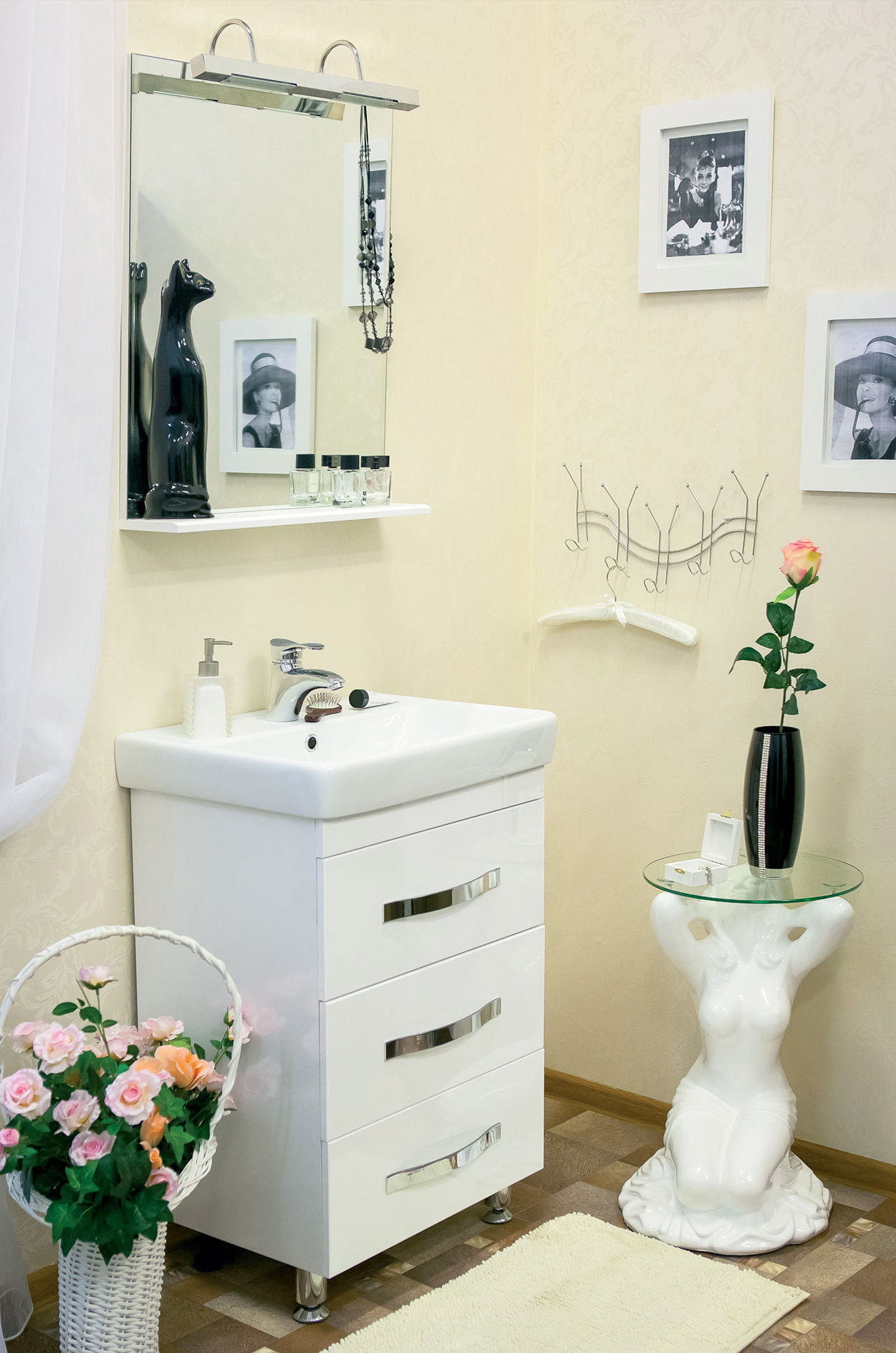 Тумба с раковиной Sanflor Одри 60/2 напольная - 1