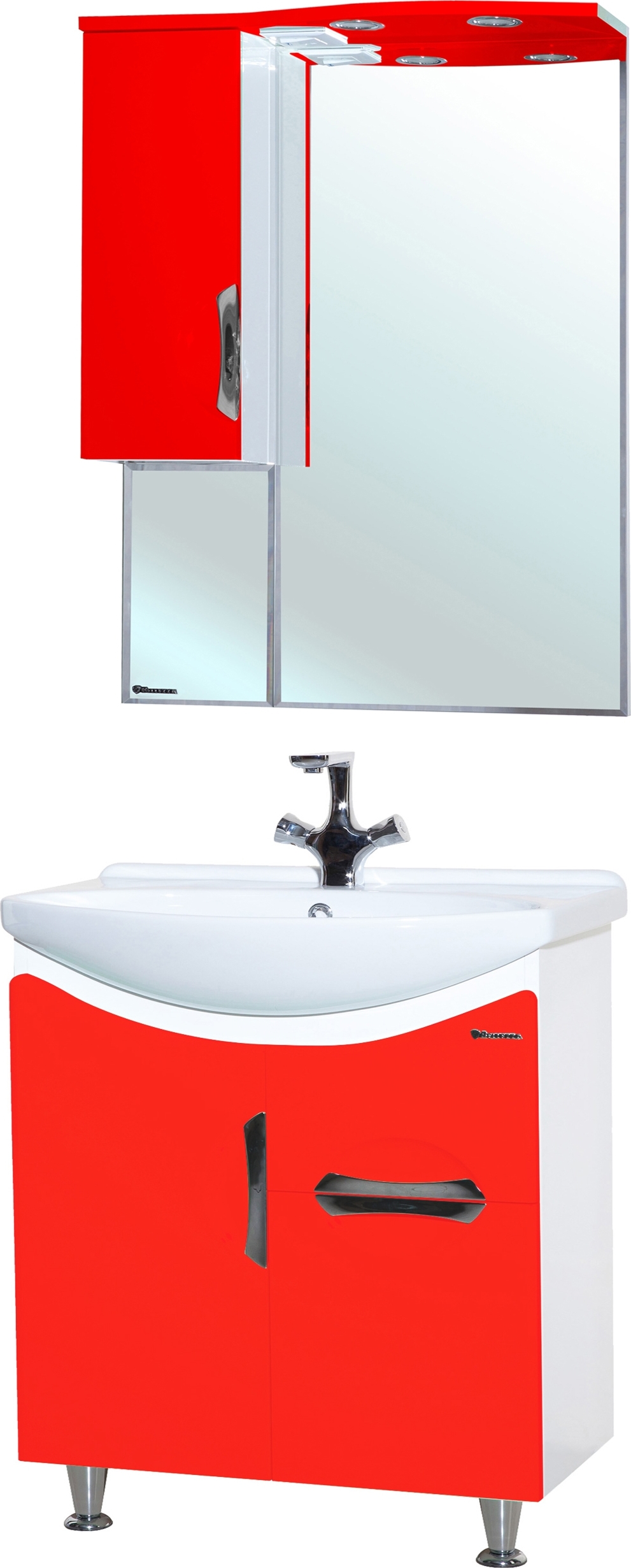 Мебель для ванной Bellezza Лагуна 65 с ящиком, красная - 0