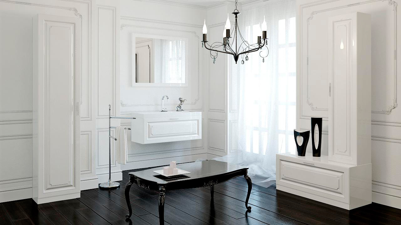 Мебель для ванной Aqwella 5 stars Империя 100 белый глянец - 4