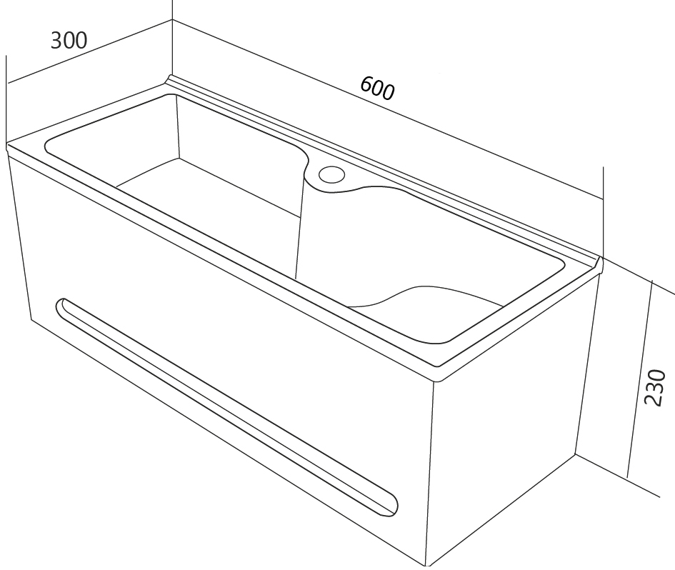 Тумба с раковиной DIWO Казань 60 РК60 - 6