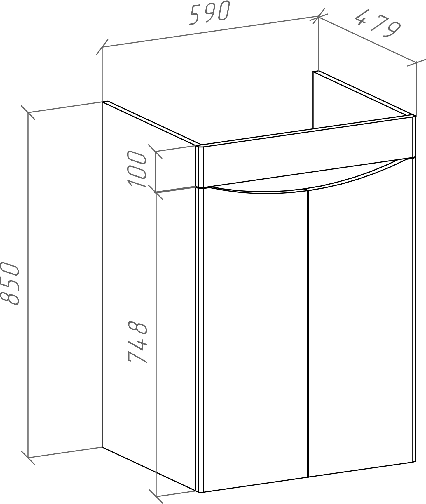 Тумба с раковиной Bellezza Олиссия 120, белая, под стиральную машину - 4