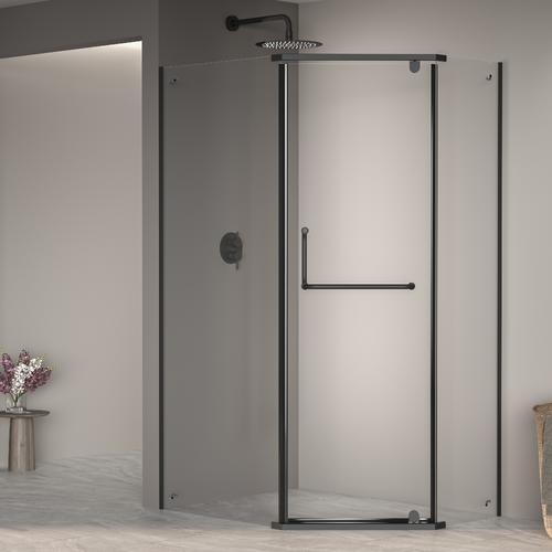 Душевой уголок RGW Passage 100х120 черный стекло прозрачное 35089102-14 - 0