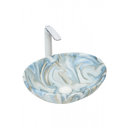 Раковина накладная Weltwasser WW Elbach 3078 M814 41 голубой  10000004551 - 0