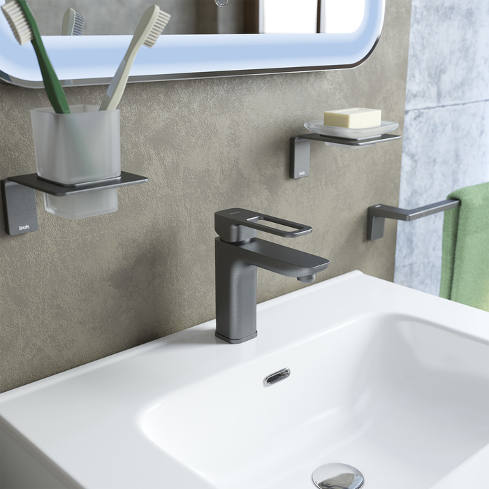 Смеситель Iddis Slide для раковины, графитовый SLIGM00i01 - 1