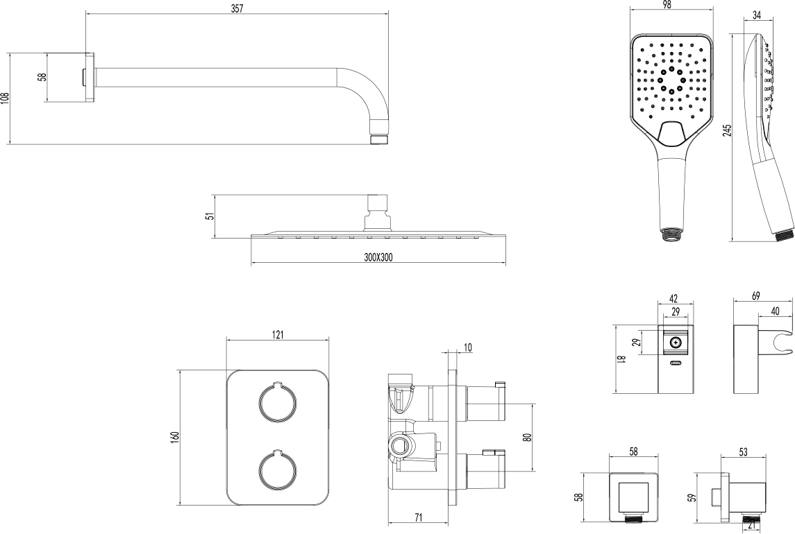 Душевой комплект Lemark Yeti LM7849С LM7849C - 1