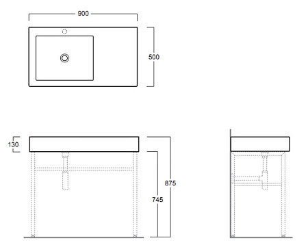 Раковина накладная Simas Frozen белая FZ11 bi 0 - 2