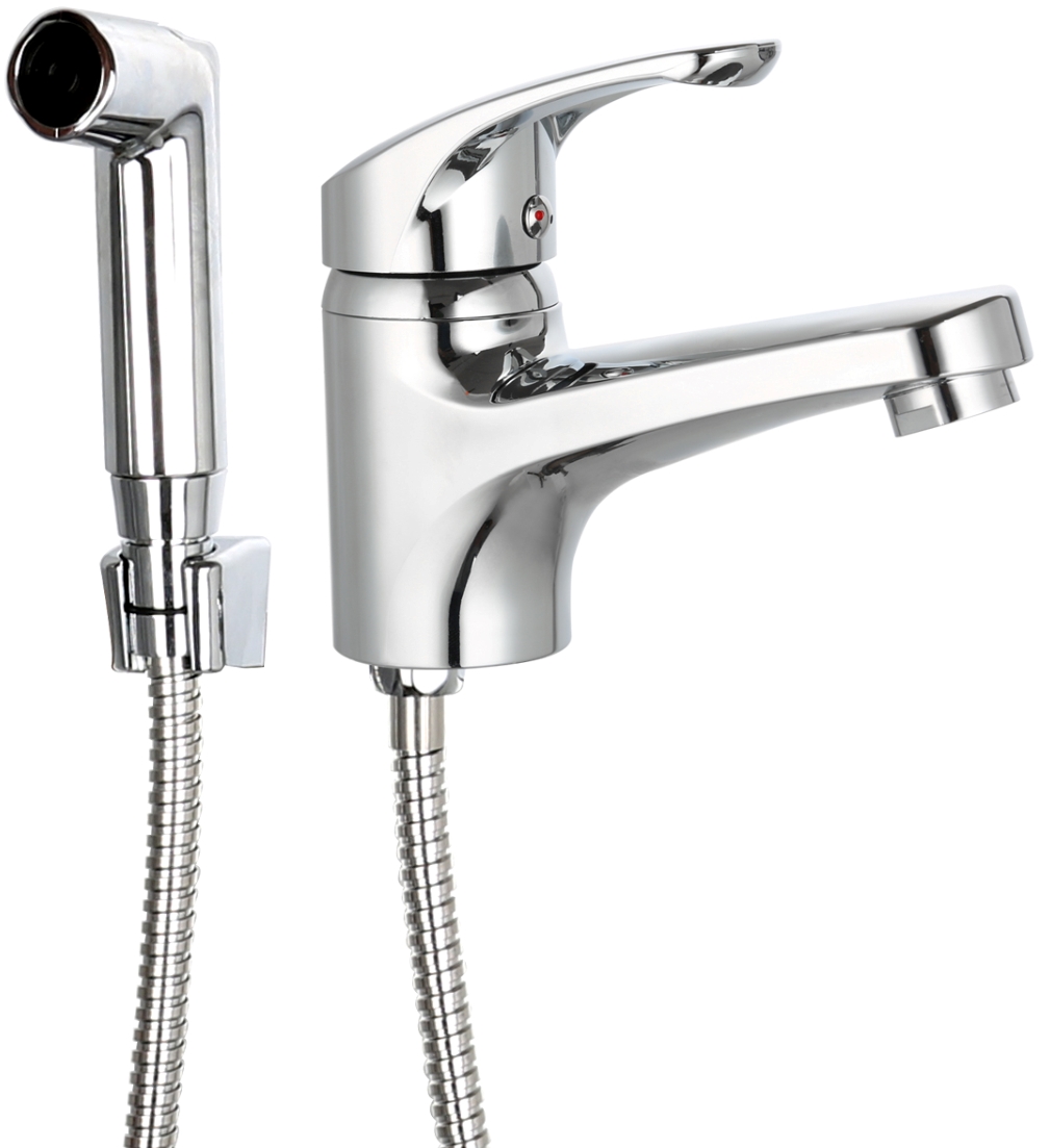 Смеситель для раковины DIWO Коломна KL-05cr с гигиеническим душем - 0