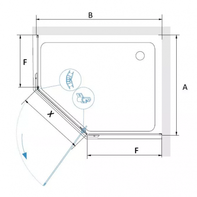 Душевой уголок RGW Passage 90х120 черный стекло прозрачное 35089192-14 - 1