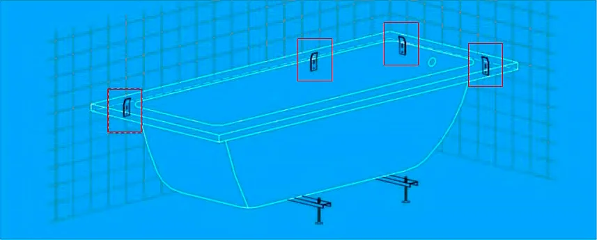 Крепление к стене для ванны Ideal Standard хром GW0018067 - 1
