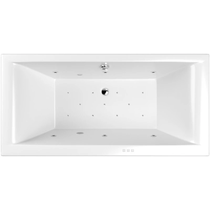 Акриловая ванна Whitecross Savia Duo 170х80 белая хром с гидромассажем 0103.170080.100.RELAX.CR - 0