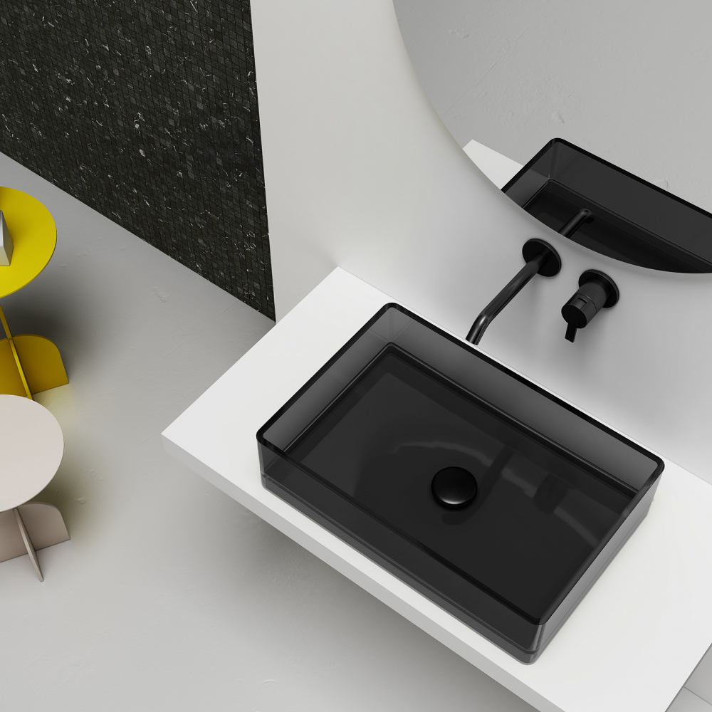 Раковина накладная ABBER Kristall 60 черный  AT2803Onyx - 2