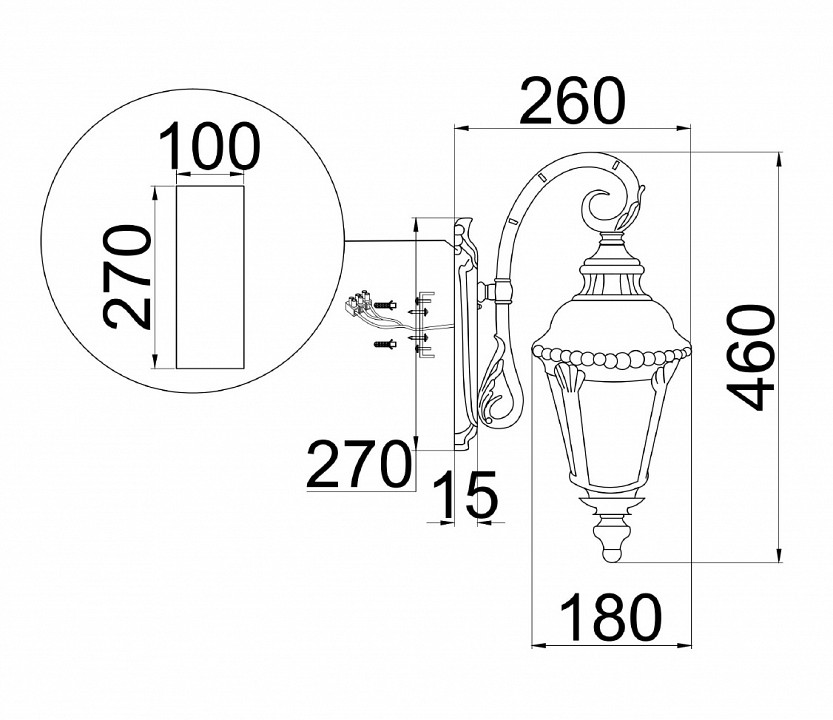 Уличный настенный светильник Maytoni Goiri O029WL-01BZ - 1