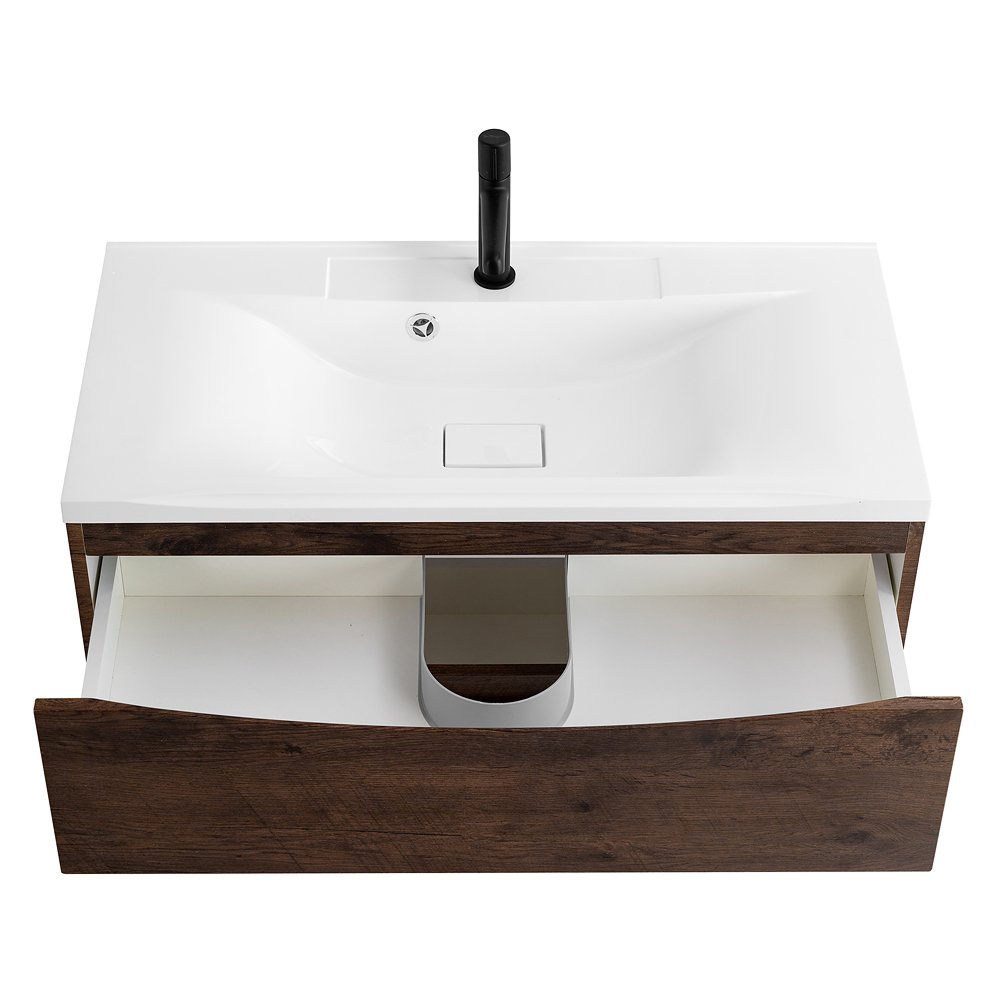 Тумба с раковиной Belbagno Marino 80 темное дерево  - 12