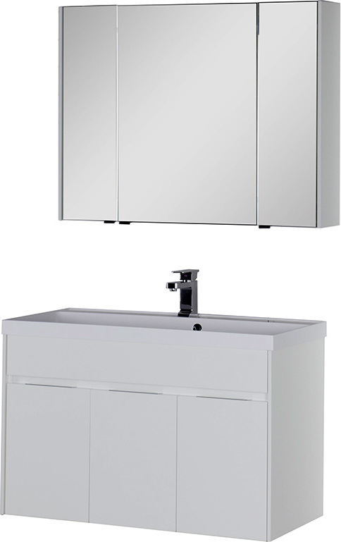 Мебель для ванной Aquanet Латина 100 белая - 0