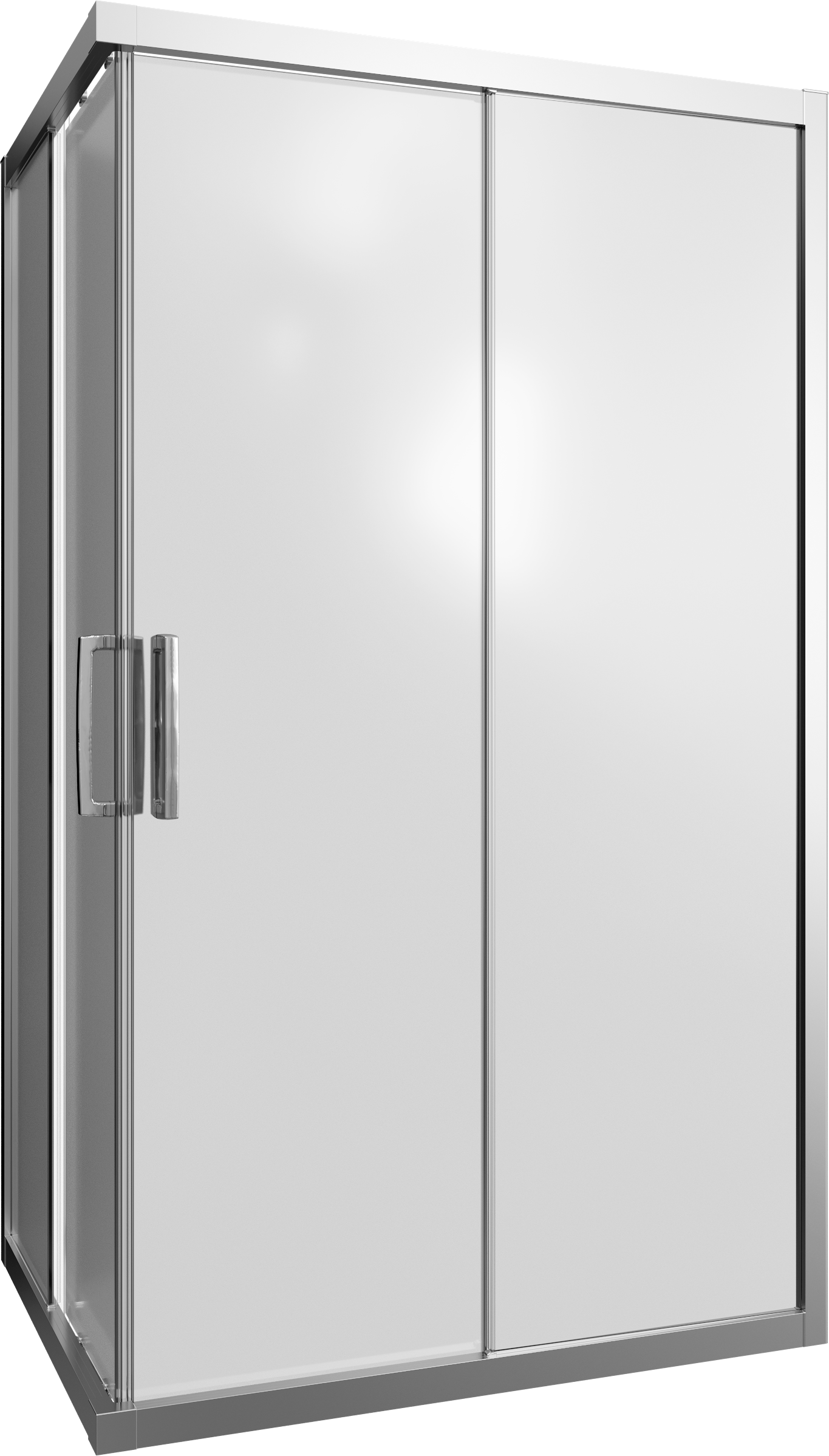 Душевой уголок STWORKI Карлстад DE019RC80140200 140x80 см профиль хром матовый, стекло матовое 3GW126TTKK000 - 4