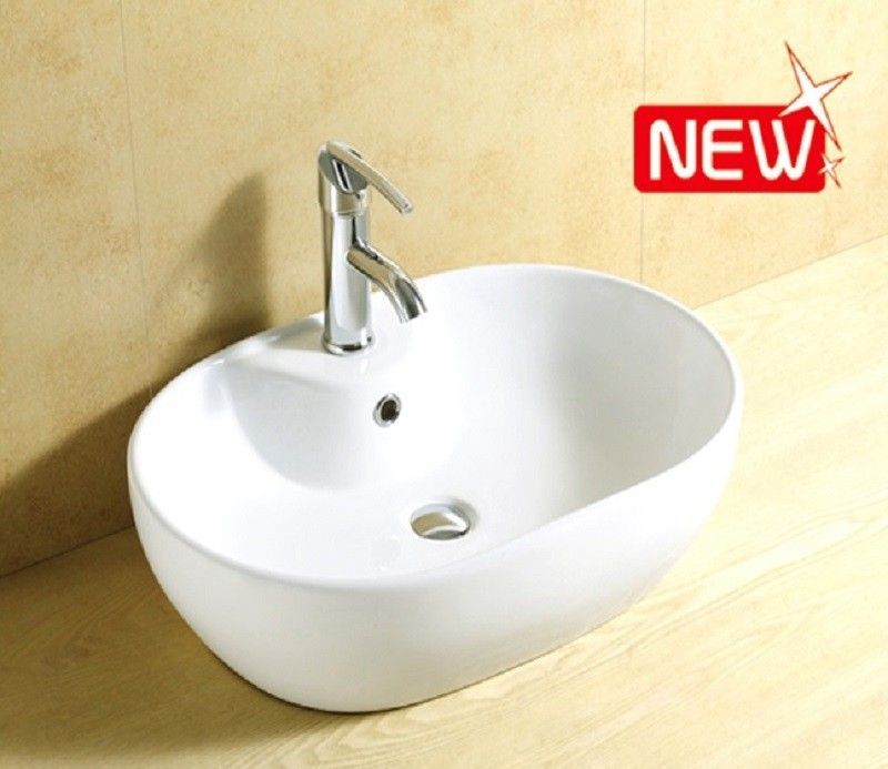 Раковина накладная Ceramalux N 59 белый  9163 - 3