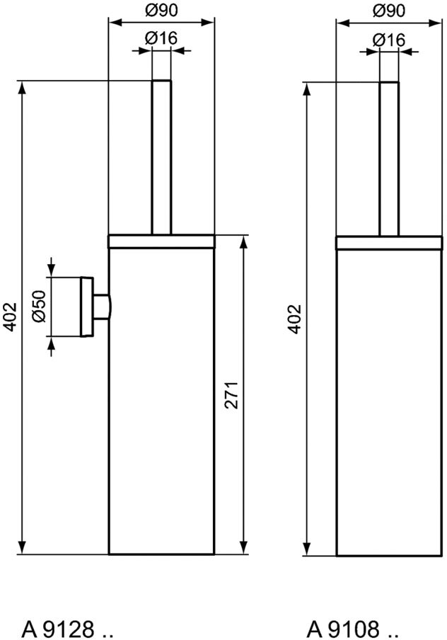 Ершик Ideal Standard IOM напольный хром  A9108MY - 1
