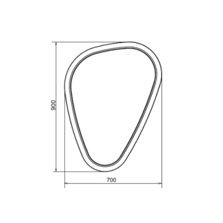 Зеркало Comforty Олеандр 70 с подсветкой 00-00014342 - 1