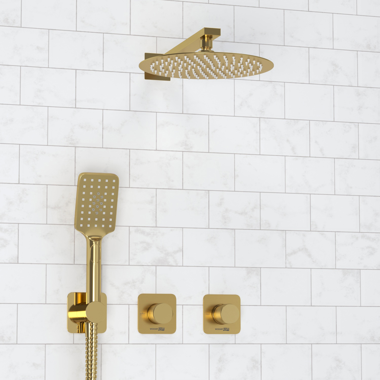 A8251.306.180.259.285.194.201 Встраиваемый комплект для душа с верхней душевой насадкой и лейкой - 1