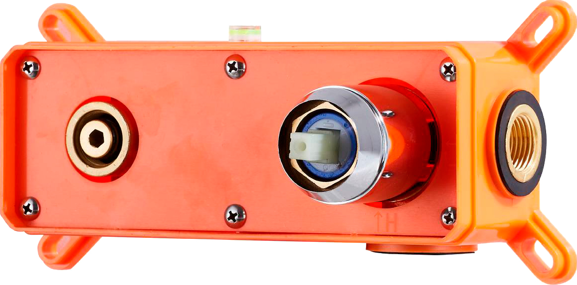 Смеситель для раковины STWORKI Ноттвиль NO-03cr С ВНУТРЕННЕЙ ЧАСТЬЮ, хром, скрытого монтажа, настенный, латунь - 3