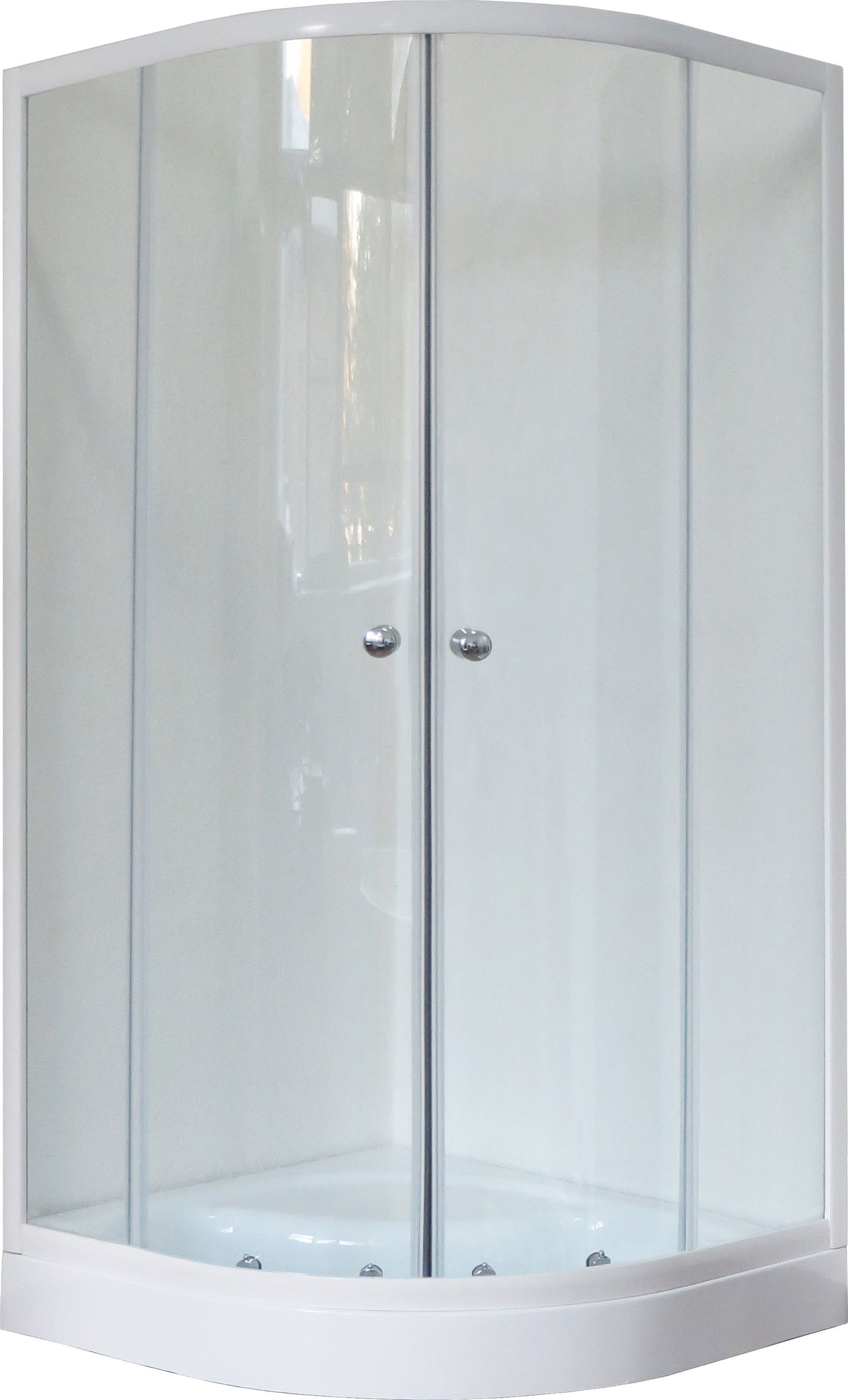 Душевой уголок Royal Bath HK 100x100 профиль белый стекло прозрачное RB100HK-T - 2