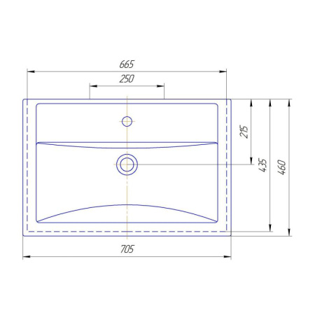 Тумба с раковиной Misty Лайм 70 белая с черным УТ000001175 - 4