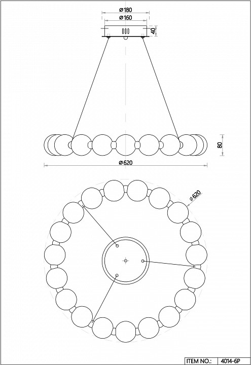 Подвесная люстра Favourite Gubbare 4014-6P - 3