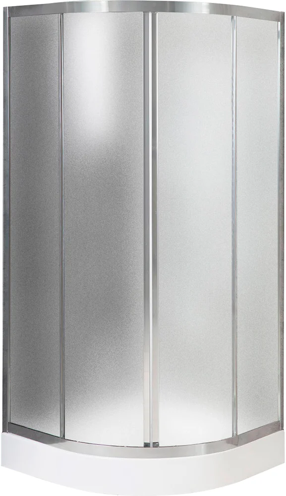Душевой уголок BelBagno Due 90х90 профиль хром стекло рифленое DUE-R-2-90-P-Cr - 0