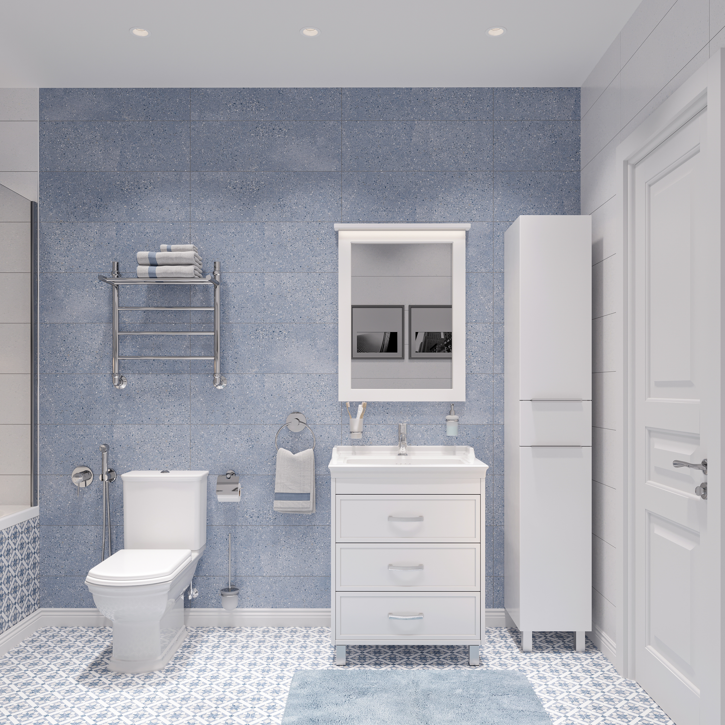 Тумба с раковиной STWORKI Хальмстад 65 белая 490446 - 1