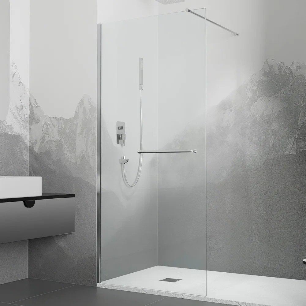 Душевая перегородка RGW Walk In WA-040 90х195 профиль хром стекло прозрачное 35104009-11 - 0