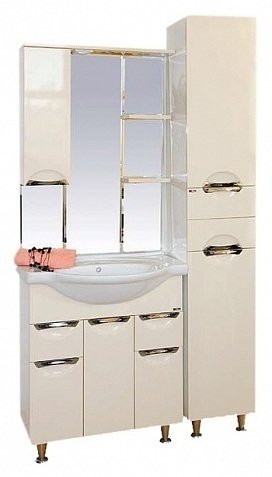 Жасмин - 85 Зеркало лев. (свет) БЕЖ. эмаль П-Жас02085-031СвЛ - 1