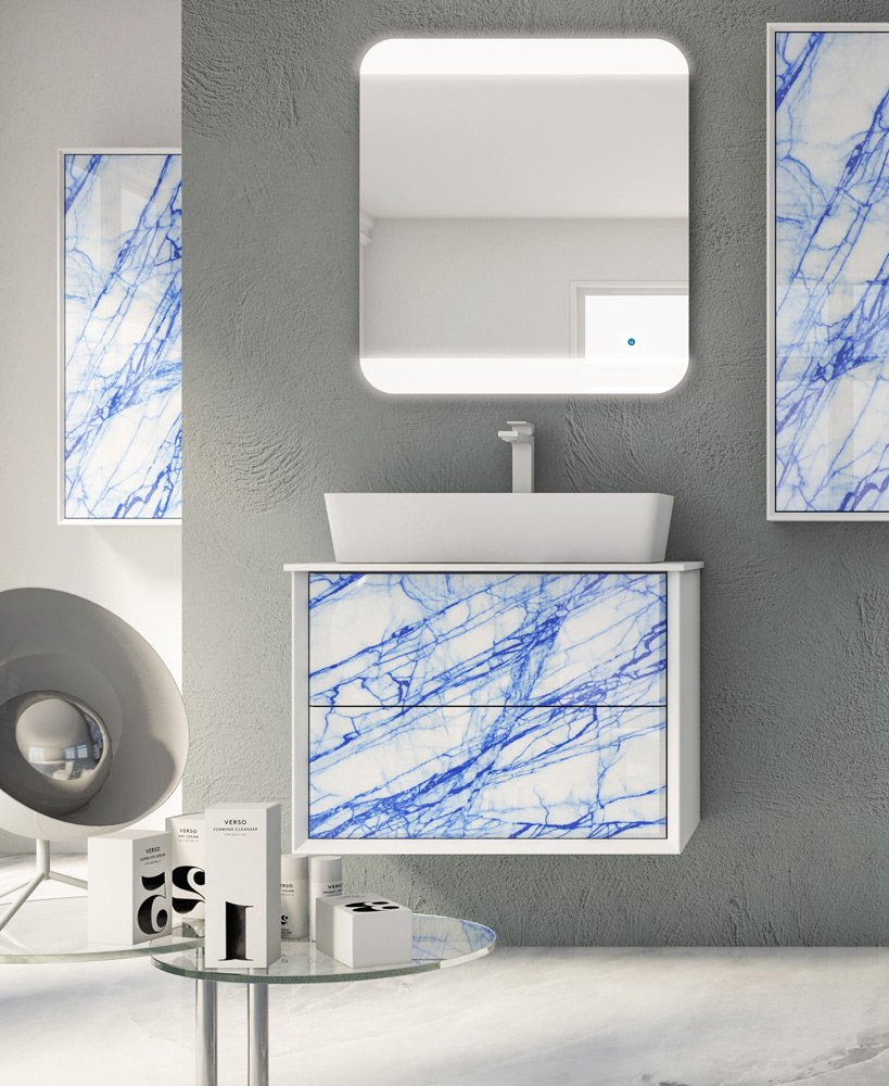 BELLAGIO Столешница из искусственного мрамора, 50185 Bianco  71х46 - 0