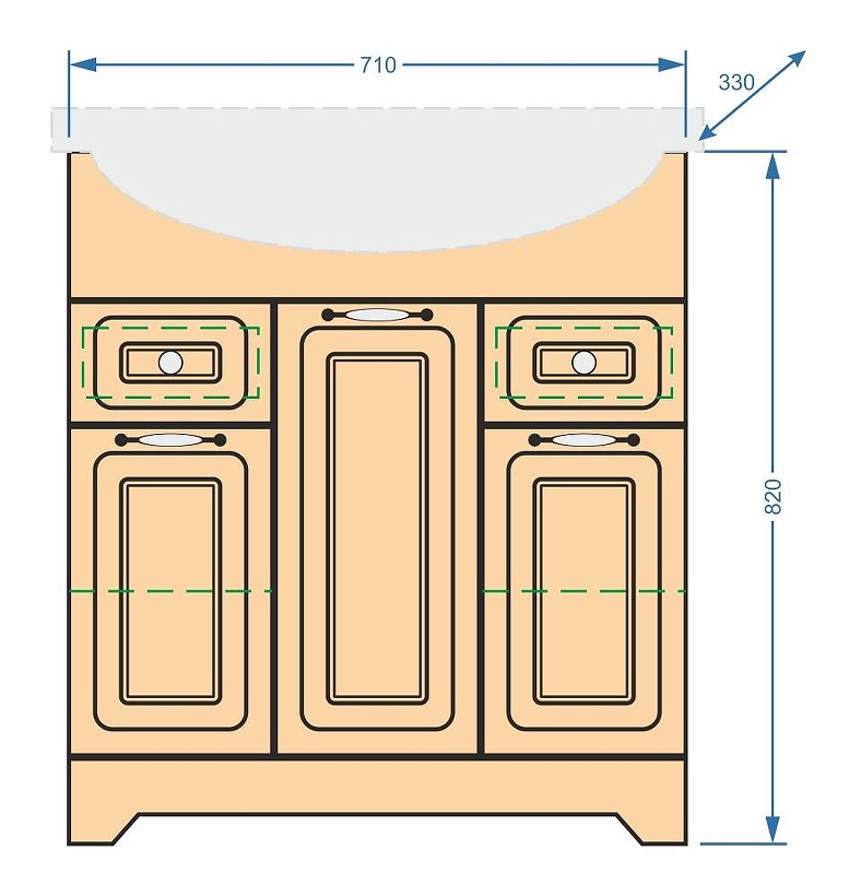 Тумба под раковину Stella Polar Кармела 75 светлое дерево SP-00000179 - 5