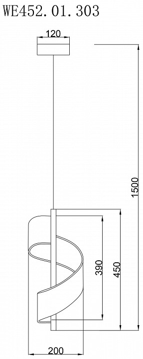 Подвесной светильник Wertmark Hilda WE452.01.303 - 1