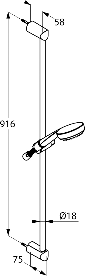 Душевой гарнитур Kludi Logo 1S 6819005-00 - 3
