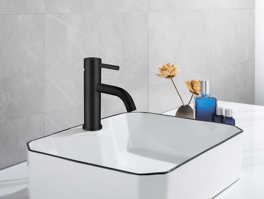 Смеситель для раковины ABBER Wasser Kreis черный матовый  AF8110B - 1