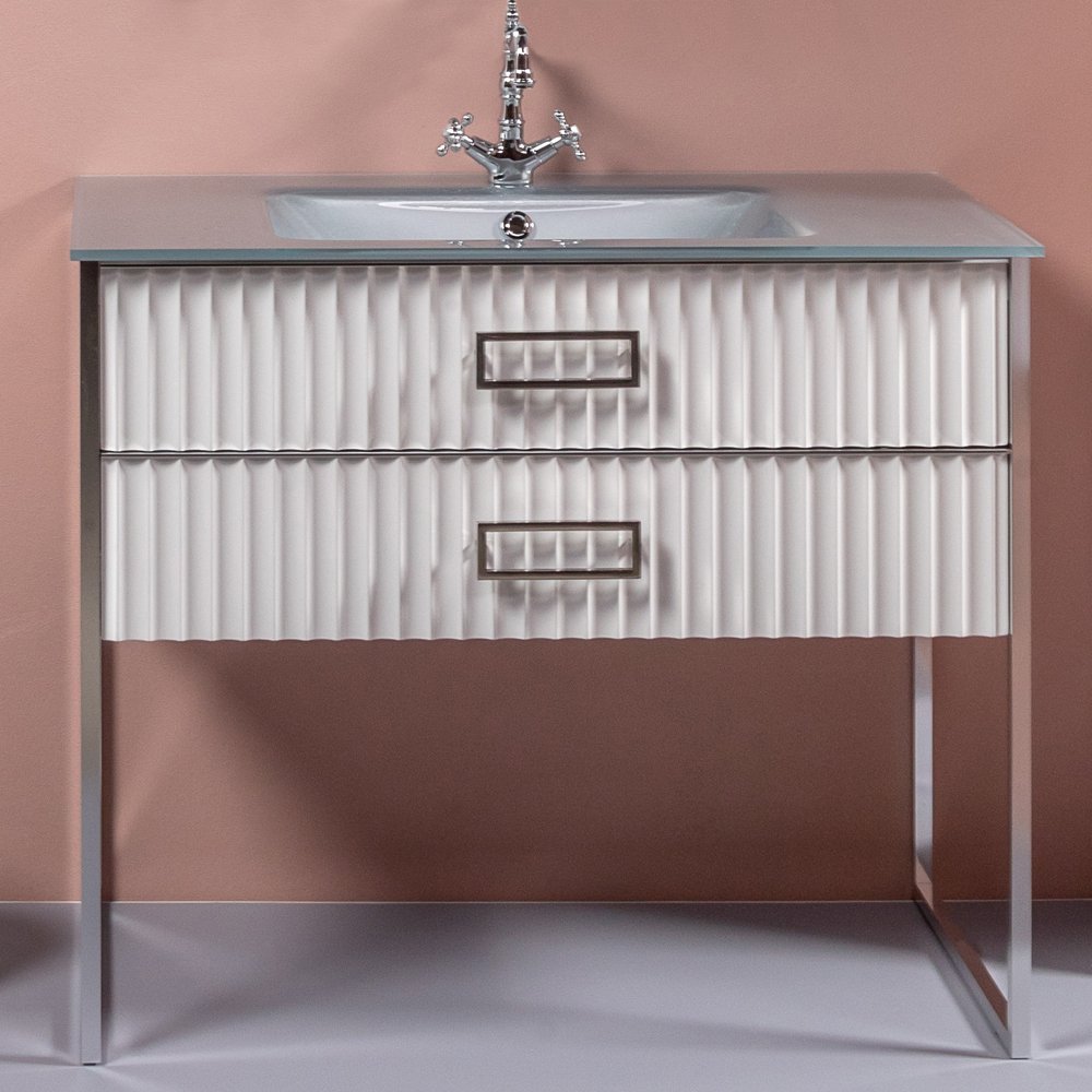 Раковина - столещница Armadi Art Monaco 101 серебро 852-100-S - 1