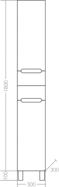 Шкаф-пенал СанТа Лондон 30 напольный 524008 - 1