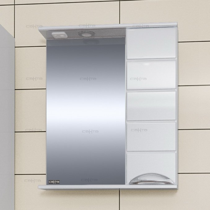 Зеркало в ванную Санта Родос 60 см  106016 - 0