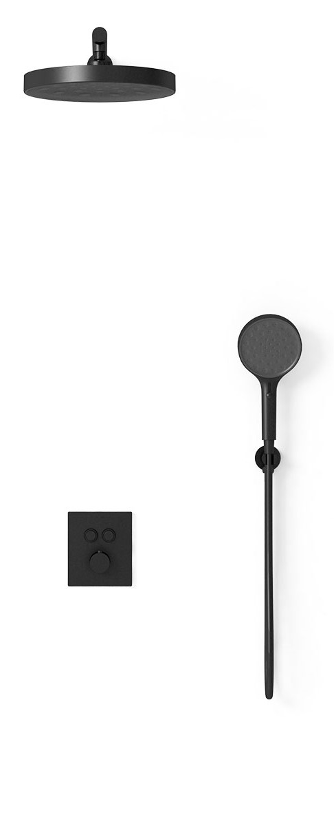 Душевой комплект Vincea Inspire с термостатом черный матовый VSFW-3I21T2MB - 1