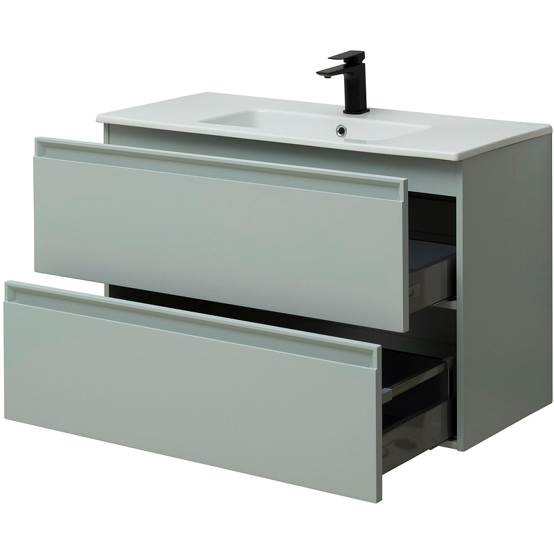 Тумба под раковину Allen Brau Eclipse 100 светло - зеленый матовый 1.E1003.PWM - 4