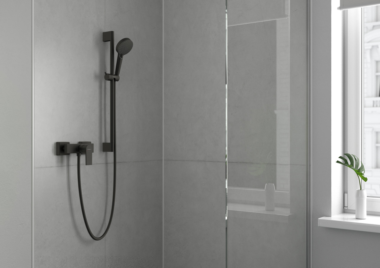 Смеситель Hansgrohe Vernis Shape 71650670 для душа, черный - 1